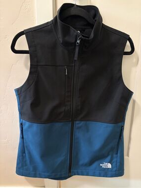 The North Face Castle Rock Soft Shell Vest Women's S Blue Black